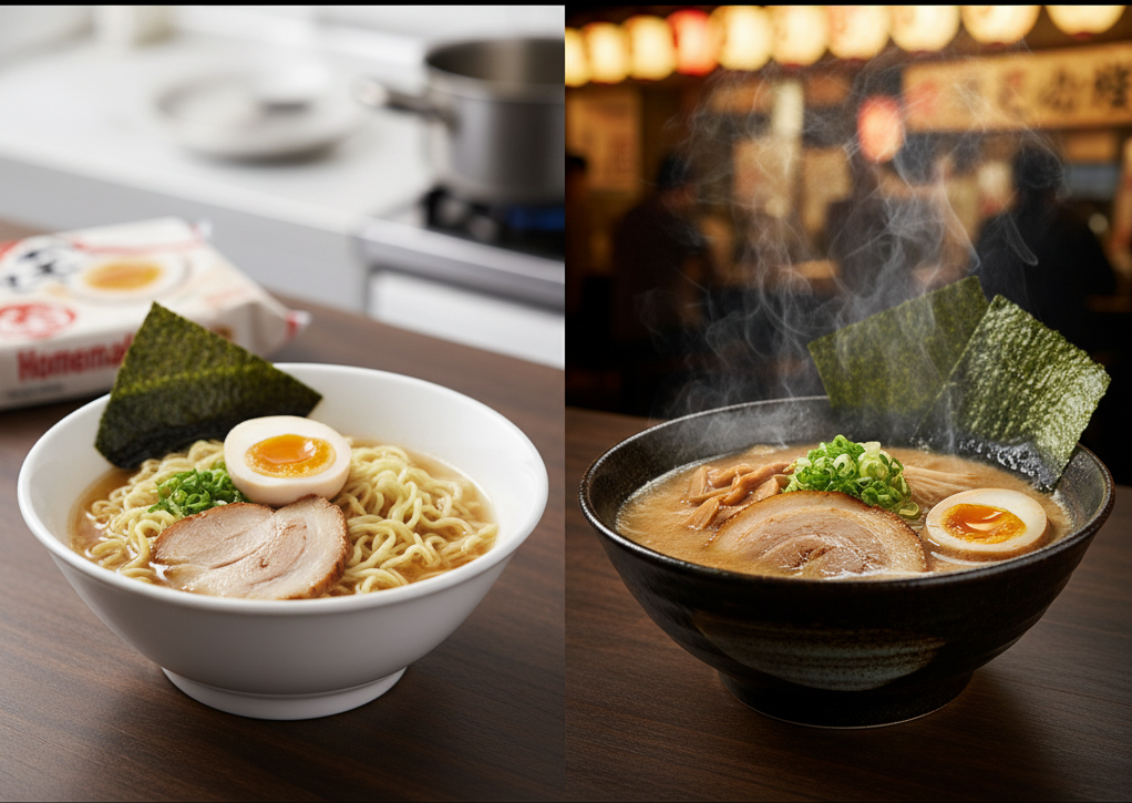 自宅で作るラーメンとお店のラーメン